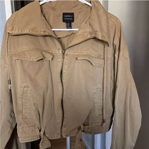 FOREVER 21 SZ XS TAN JACKET